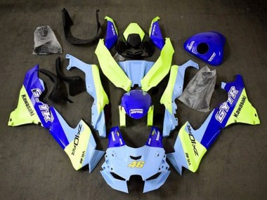 Achetez Carénages Moto Kawasaki ZX10R 2021-2025 - Bleu Jaune GYTR 46