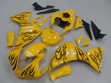 Achetez Carénages Moto Yamaha YZF R1 2012-2014 - Jaune Noir Flamme