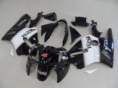 Achetez Carénages Moto Kawasaki ZX12R 2002-2006 - Noir Brillant Blanc Rouge West Mobil 4
