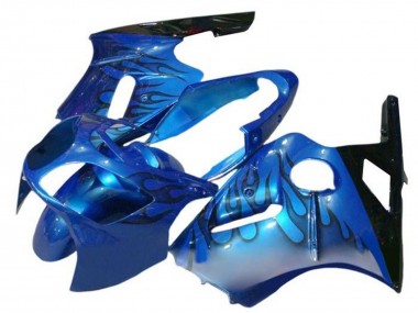 Achetez Carénages Moto Kawasaki ZX12R 2002-2006 - Bleu Flamme Noir