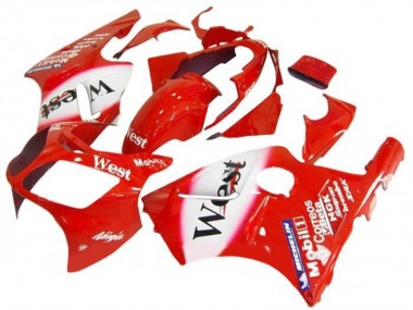 Achetez Carénages Moto Kawasaki ZX12R 2002-2006 - Rouge Blanc West