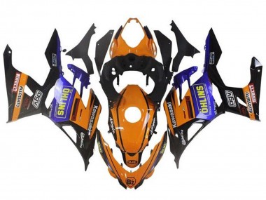 Achetez Carénages Moto Kawasaki Ninja 400 2018-2024 - Orange Noir Bleu Jaune OHLINS