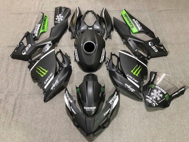 Achetez Carénages Moto Kawasaki Ninja 400 2018-2024 - Noir Mat Blanc Vert Monstre Neige
