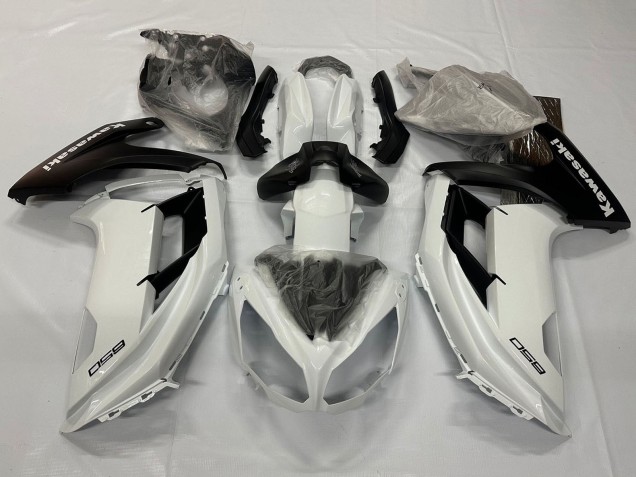 Carénages Moto Kawasaki Ninja 650 EX650 2012-2016 - Blanc Perle Noir Mat
