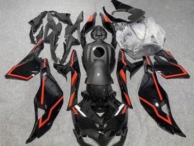Achetez Carénages Moto Kawasaki ZX25R ZX-25R 2019-2025 - Noir Fausse Fibre de Carbone Rouge