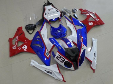 Achetez Carénages Moto BMW S1000RR 2009-2014 - Blanc Rouge Bleu HP