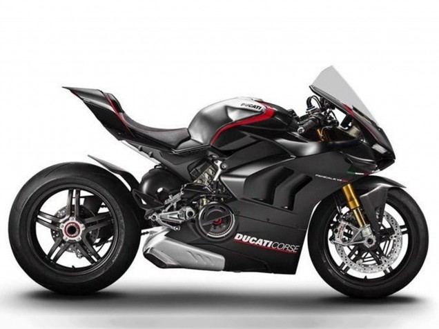 Carénages Moto Ducati Panigale V4 V4S 2020-2021 - Argent Rouge Noir Brillant Corse