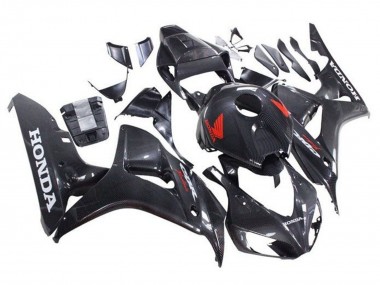 Achetez Carénages Moto Honda CBR1000RR 2006-2007 - Fausse Fibre de Carbone Rouge Blanc