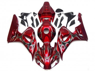 Achetez Carénages Moto Honda CBR1000RR 2006-2007 - Rouge Argent Tribal