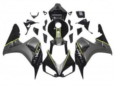 Achetez Carénages Moto Honda CBR1000RR 2006-2007 - Gris Noir Brillant Jaune Bande