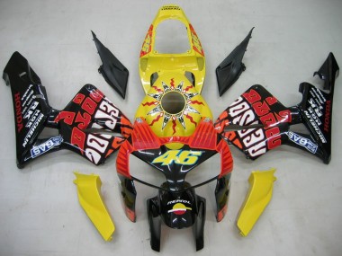 Achetez Carénages Moto Honda CBR600RR 2005-2006 - Noir Jaune Rossi