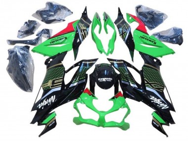 Achetez Carénages Moto Kawasaki ZX6R 2019-2022 - Vert Rouge Noir Brillant Rayon de Miel