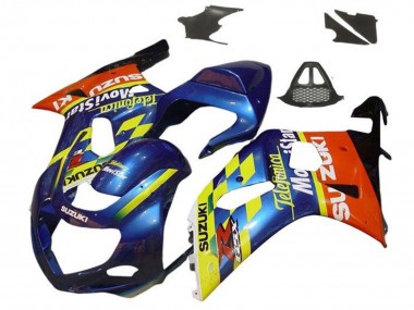Achetez Carénages Moto Suzuki GSXR1000 2000-2002 - Bleu Jaune Rouge Telefonica Motul