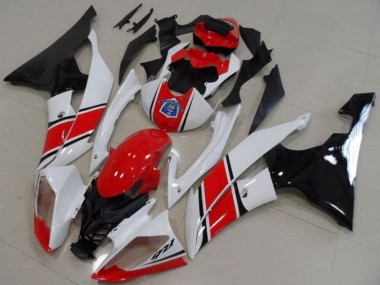 Achetez Plastique Moto ABS Yamaha YZF R6 2008-2016 - Blanc Rouge Noir Brillant
