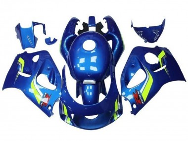 Achetez Carénages Moto Suzuki GSXR 600 / GSXR 750 1996-2000 - Bleu Jaune Blanc