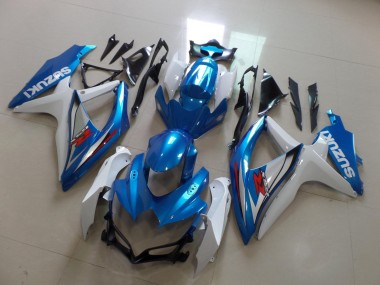 Achetez Carénage Moto Suzuki GSXR 600 / GSXR 750 2008-2010 - Blanc Bleu Clair Rouge