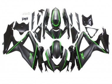 Achetez Carénages Moto Suzuki GSXR 600 / GSXR 750 2008-2010 - Noir Mat Vert Bande