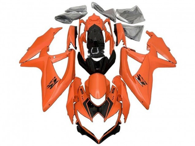Carénages Moto Suzuki GSXR 600 / GSXR 750 2008-2010 - Orange Noir Brillant