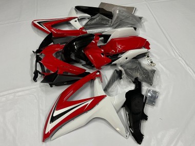 Achetez Carénage Moto Suzuki GSXR 600 / GSXR 750 2008-2010 - Blanc Rouge Noir Brillant