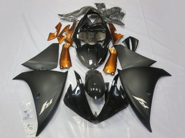 Achetez Carénages Moto Yamaha YZF 1000 R1 2009-2011 - Noir Brillant Noir Mat Orange