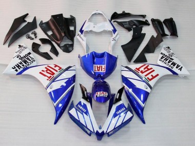 Achetez Carénage Moto Yamaha YZF 1000 R1 2012-2014 - Blanc Bleu Rouge Fiat