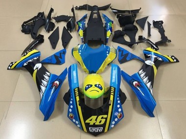 Achetez Carénages Moto Yamaha YZF 1000 R1 2015-2019 - Bleu Jaune Noir Requin 46