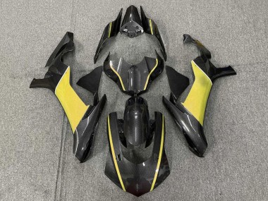 Achetez Carénages Moto Yamaha YZF 1000 R1 2015-2019 - Fausse Fibre de Carbone Jaune