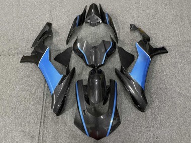 Achetez Carénages Moto Yamaha YZF 1000 R1 2015-2019 - Fausse Fibre de Carbone Bleu Clair