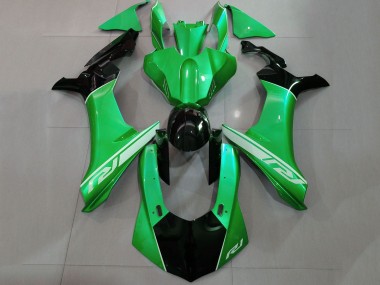 Achetez Carénages Moto Yamaha YZF 1000 R1 2015-2019 - Vert Noir Brillant Argent