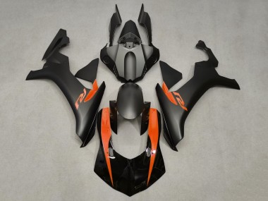 Achetez Carénages Moto Yamaha YZF 1000 R1 2015-2019 - Noir Mat Noir Brillant Orange