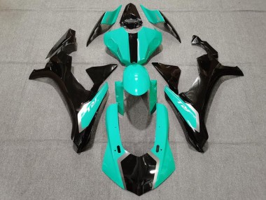Achetez Carénages Moto Yamaha YZF 1000 R1 2015-2019 - Turquoise Bleu Noir Brillant