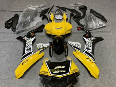 Achetez Carénages Moto Yamaha YZF 1000 R1 2020-2025 - Jaune Blanc Noir Brillant GYTR