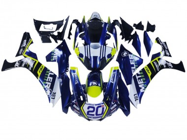 Achetez Carénages Moto Yamaha YZF 1000 R1 2020-2025 - Blanc Bleu Jaune Noir