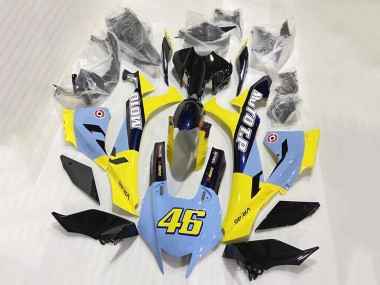 Achetez Carénages Moto Yamaha YZF 1000 R1 2020-2025 - Bleu Jaune Noir Brillant Moto T.P 46