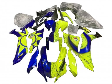 Achetez Carénages Moto Yamaha YZF 1000 R1 2020-2025 - Bleu Jaune Soleil et Lune