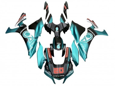 Achetez Carénages Moto Yamaha YZF 1000 R1 2020-2025 - Turquoise Bleu Noir Mat Petronas