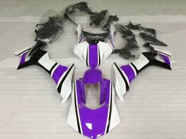 Achetez Carénage Moto Yamaha YZF 1000 R1 2020-2025 - Blanc Violet Noir Brillant
