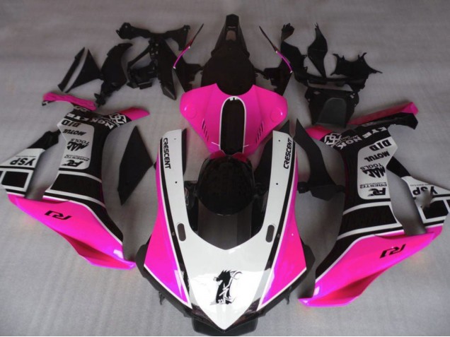 Carénages Moto Yamaha YZF 1000 R1 2020-2025 - Rose Blanc Noir Brillant