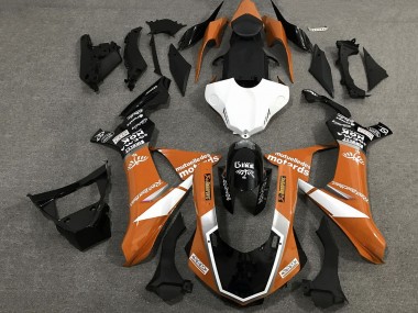 Achetez Carénages Moto Yamaha YZF 1000 R1 2020-2025 - Orange Blanc Noir Brillant Sam