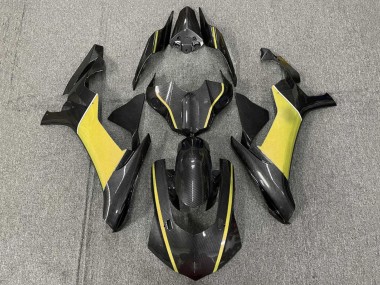 Achetez Carénages Moto Yamaha YZF 1000 R1 2020-2025 - Fausse Fibre de Carbone Jaune