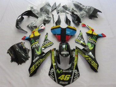 Achetez Carénages Moto Yamaha YZF 1000 R1 2020-2025 - Jaune Bleu Rouge Noir Vert MoviStar Monstre Semakin Didepan