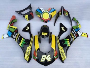 Achetez Carénages Moto Yamaha YZF 1000 R1 2020-2025 - Blanc Bleu Vert Jaune Noir Roue Chromatique 94