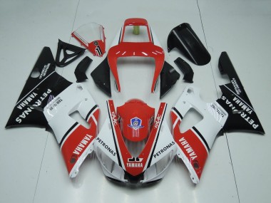 Achetez Carénages Moto Yamaha YZF 1000 R1 1998-1999 - Rouge Blanc Noir Brillant Petronas Yamalube