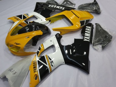 Achetez Carénages Moto Yamaha YZF 1000 R1 1998-1999 - Jaune Blanc Noir Brillant