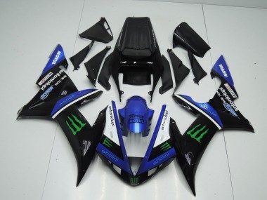 Achetez Carénages Moto Yamaha YZF 1000 R1 2002-2003 - Bleu Blanc Noir Vert Motul Vert Monstre