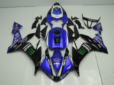 Achetez Carénages Moto Yamaha YZF 1000 R1 2004-2006 - Bleu Blanc Noir Vert Monstre Energy