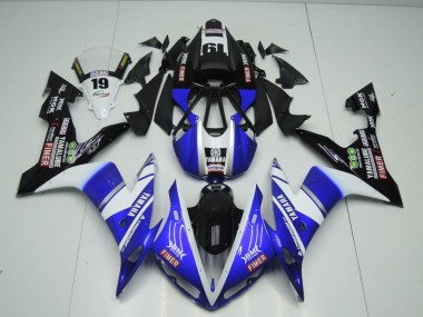 Achetez Carénages Moto Yamaha YZF 1000 R1 2004-2006 - Bleu Blanc Noir Fimer Yamalube
