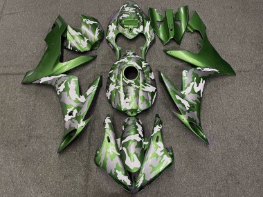 Achetez Carénages Moto Yamaha YZF 1000 R1 2004-2006 - Vert Blanc Gris Camouflage
