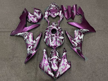 Achetez Carénages Moto Yamaha YZF 1000 R1 2004-2006 - Violet Clair Blanc Gris Camouflage