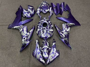 Achetez Carénages Moto Yamaha YZF 1000 R1 2004-2006 - Violet Blanc Gris Camouflage